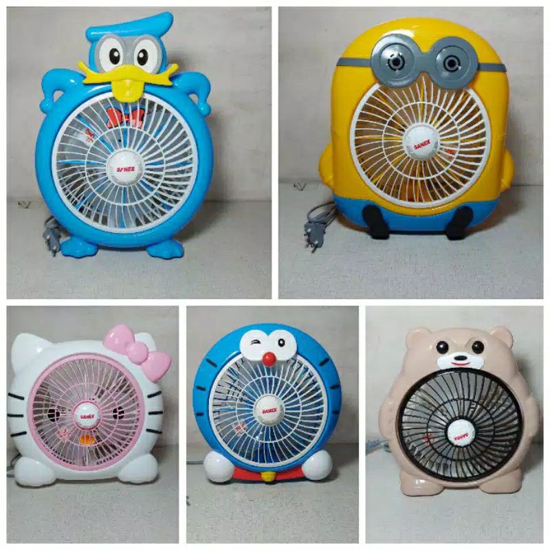 Kipas Angin Mini Fan Karakter Cas 10 Inch Sanex