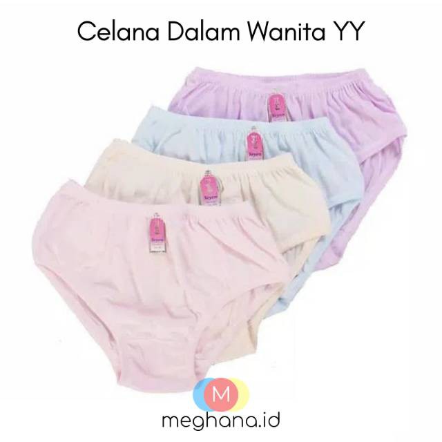 Undies Celana Dalam Wanita Polos Merk YY Ukuran ampe extra jumbo size M,L ,XL,3L,4L