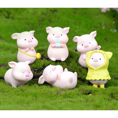 Miniatures - Terrariums - Fairy Garden - Animal_Pig (6pcs)