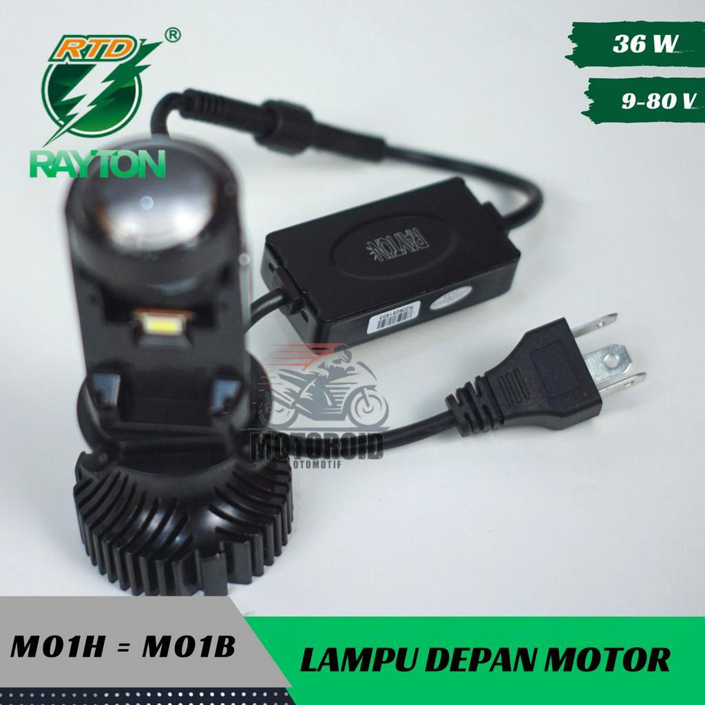 LAMPU TYPE M01H-H4 BIG PROJECTOR WITH FAN DENGAN KIPAS RTD M01B-H4 LED MINI PROJECTOR RAYTON NEW PACKAGING