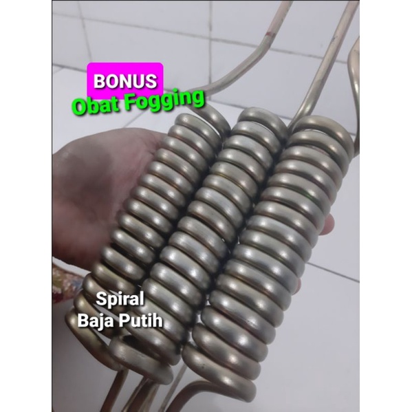 coil pipa alat mesin Fogging mini spiral panjang BAJA PUTIH