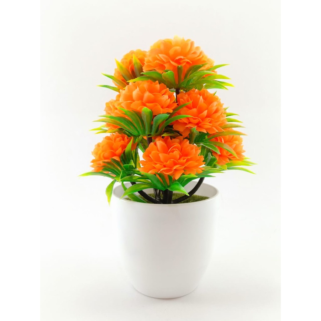 COD BUNGA PLASTIK BUNGA PAJANGAN IMITASI BUNGA ARTIFISIAL BUNGA DANDELION TANAMAN HIAS BP8841-ORANGE