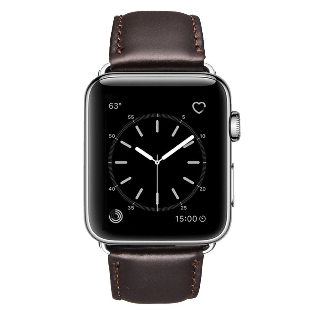 Apple Watch 42 44Mm Genuine Cowhide Leather Strap Series 1 2 3 4 Baru