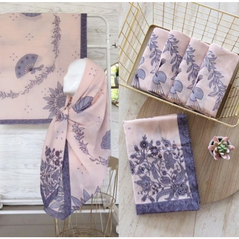 DEENAY KW HIJAB VOAL TERBARU MOTIF FLOWER