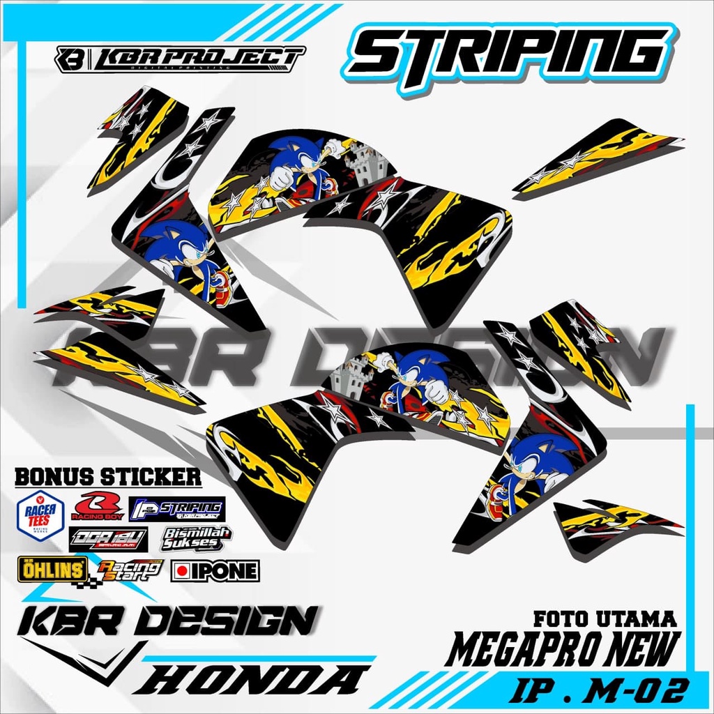 MEGAPRO NEW (COD) STICKER STRIPING MOTOR MEGAPRO NEW.02