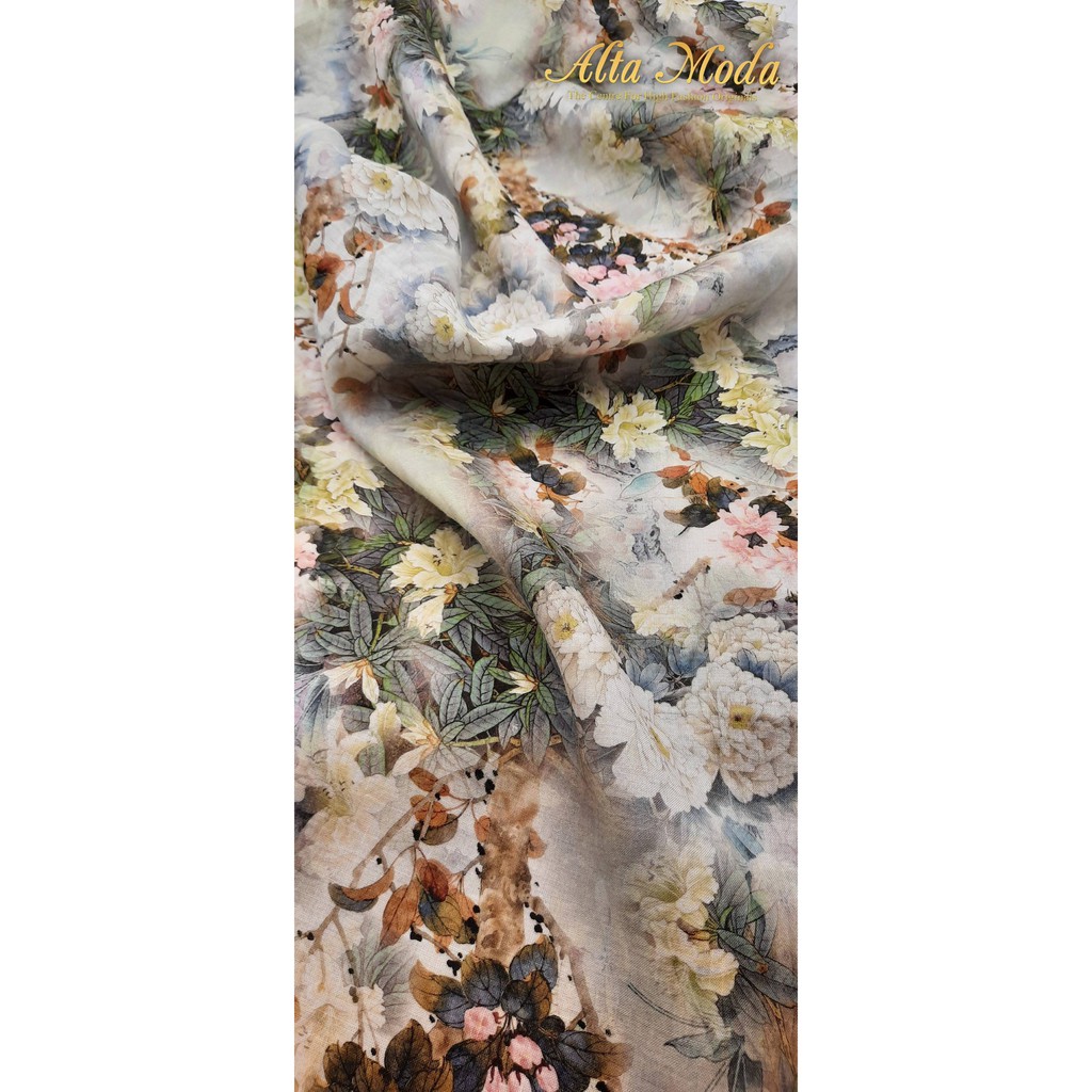 

Alta Moda Linen Motif Fancy Floral Lukis Kain (1 M)