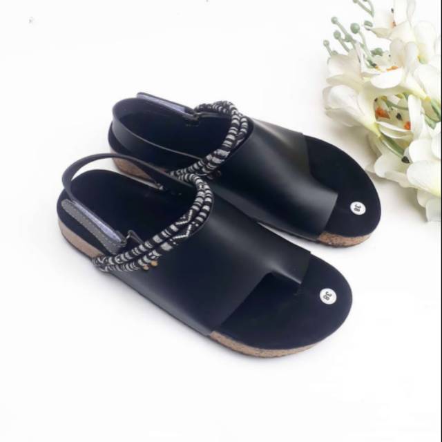 SB ~ SANDAL BIRKEN WANITA LISTY HITAM