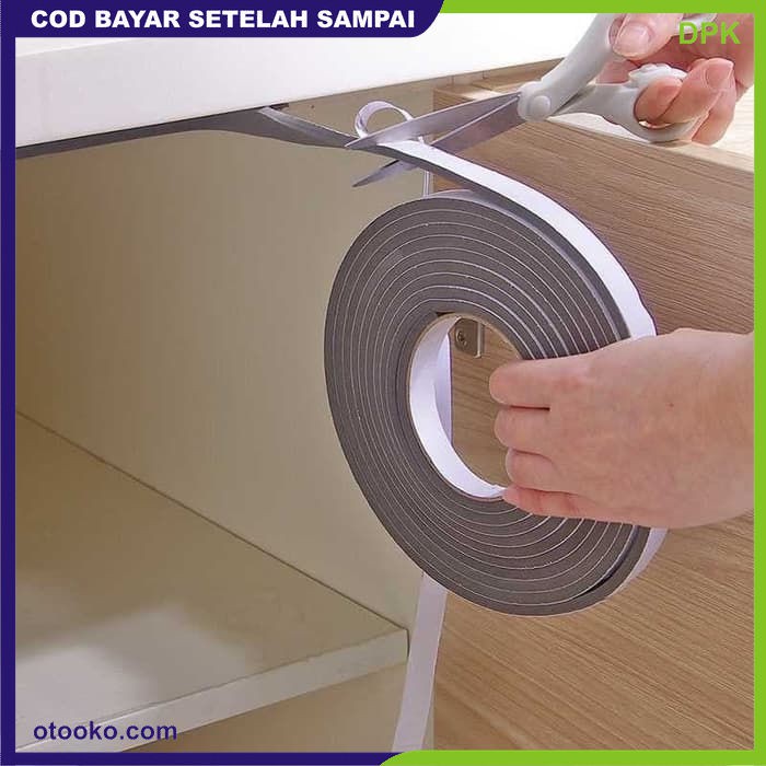 Stiker Lis Celah Pintu Kabinet Kedap Suara Debu Sealing Tape Tebal 5mm