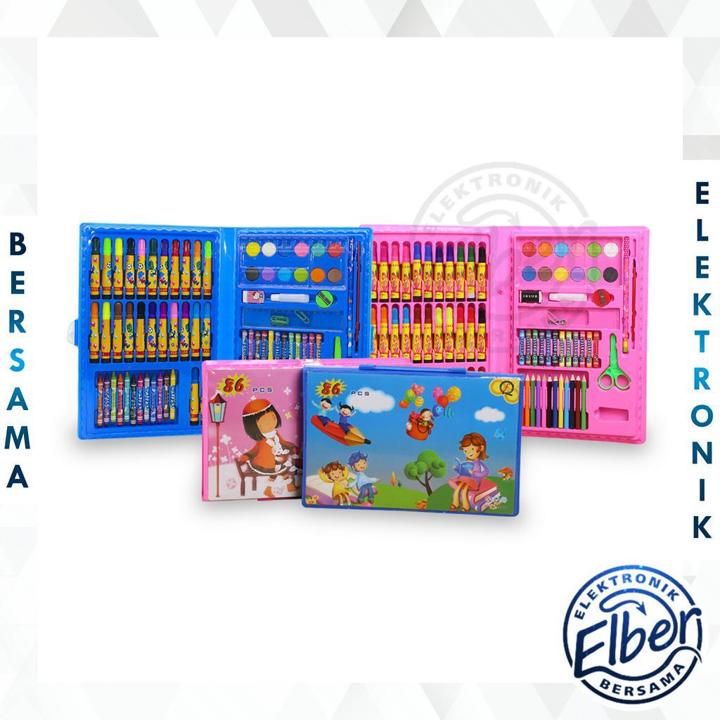 

Colouring Set 86 In 1 Crayon Karakter Cat Air Import Stationary Murah Batam Color Pensil Import