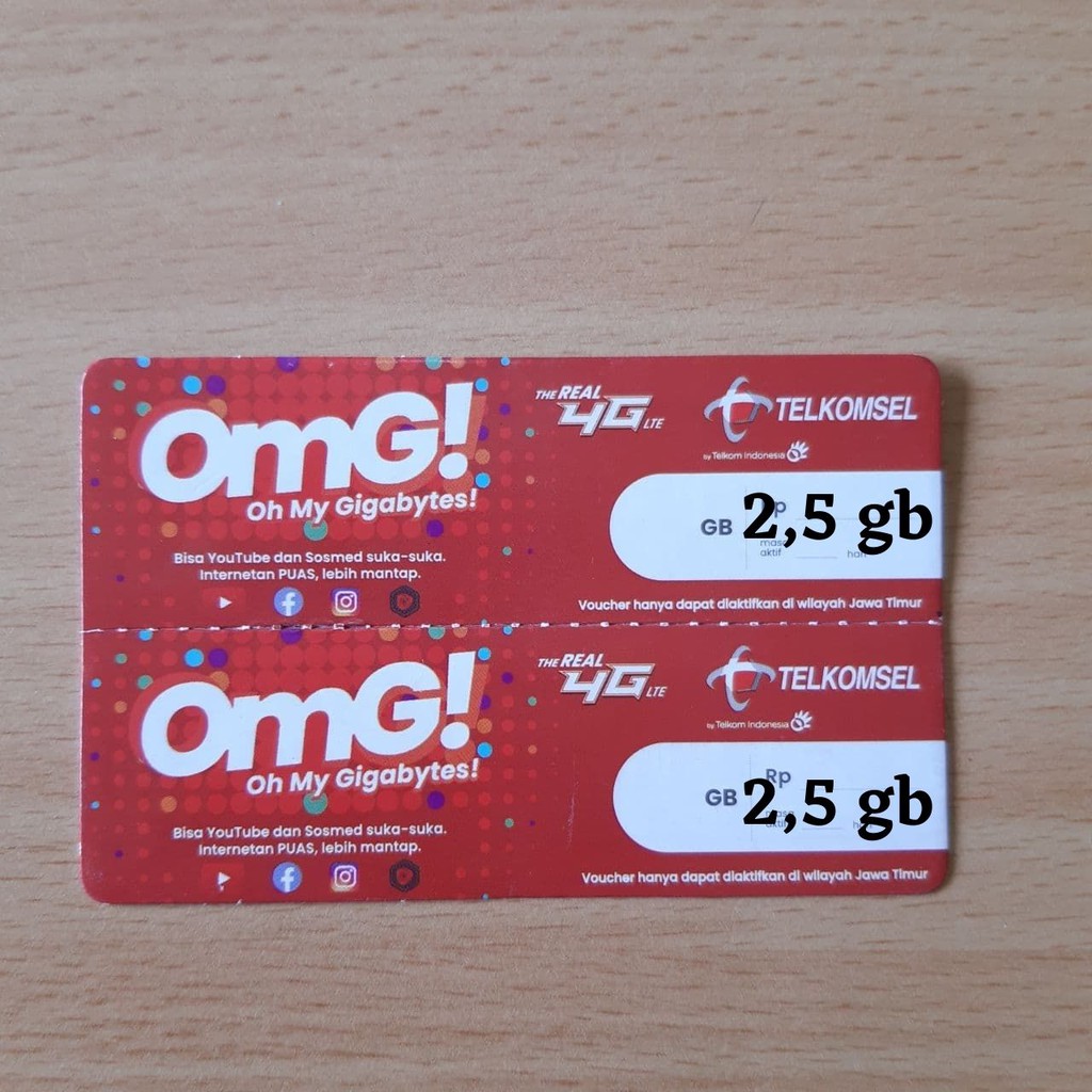 VOUCHER TELKOMSEL OMG 2.5GB 5H KHUSUS JATIM