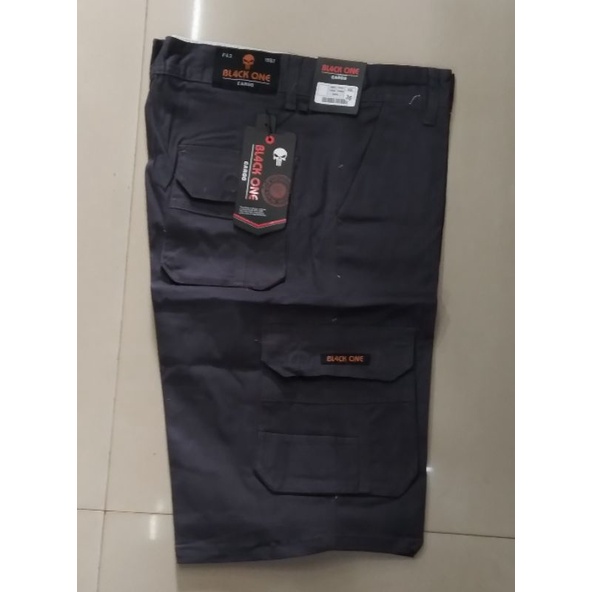 Celana Pendek kargo pria bahan katun