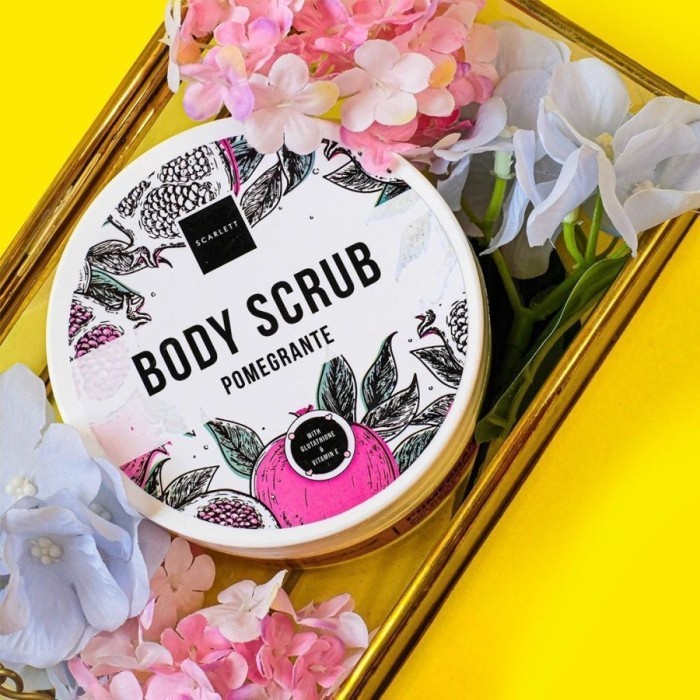 SCARLETT Whitening BODY SCRUB POMEGRANTE by Felicya Angelista LULUR