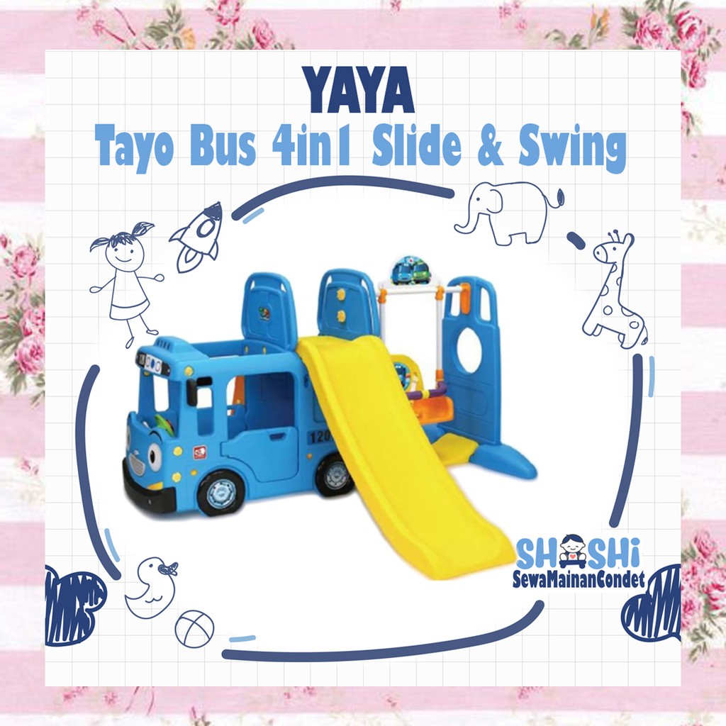 Sewa  Yaya Tayo Bus 4in1 Slide &amp; Swing