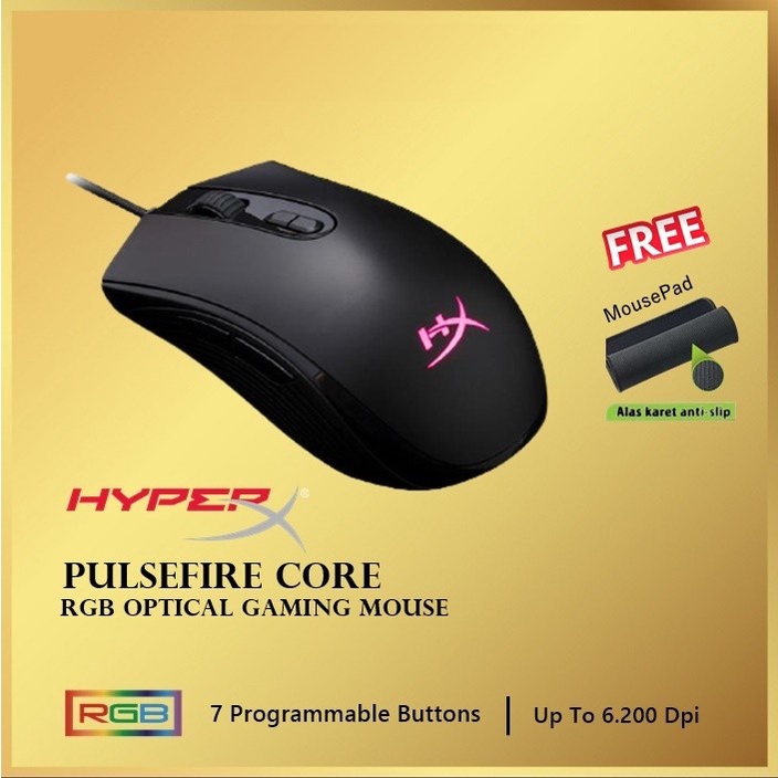 Kingston HyperX RGB Gaming Mouse HX-MC004B Pulsefire Core HX MC004B