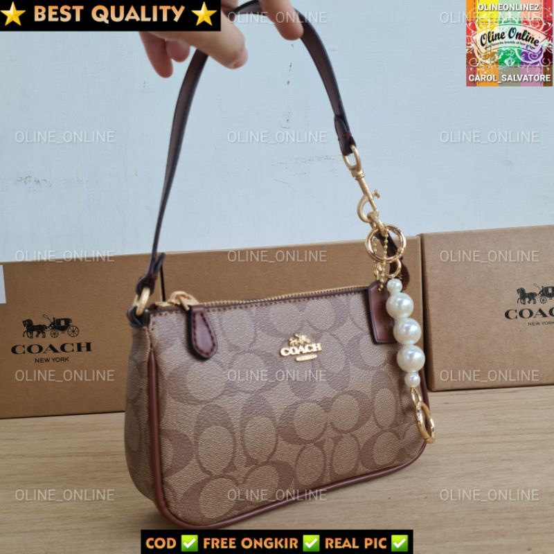 tas wanita shoulder bag logo floral rajut aplikasi bunga daisy flower aksesoris mutiara pearl CH gift set kondangan shoulder bag with box