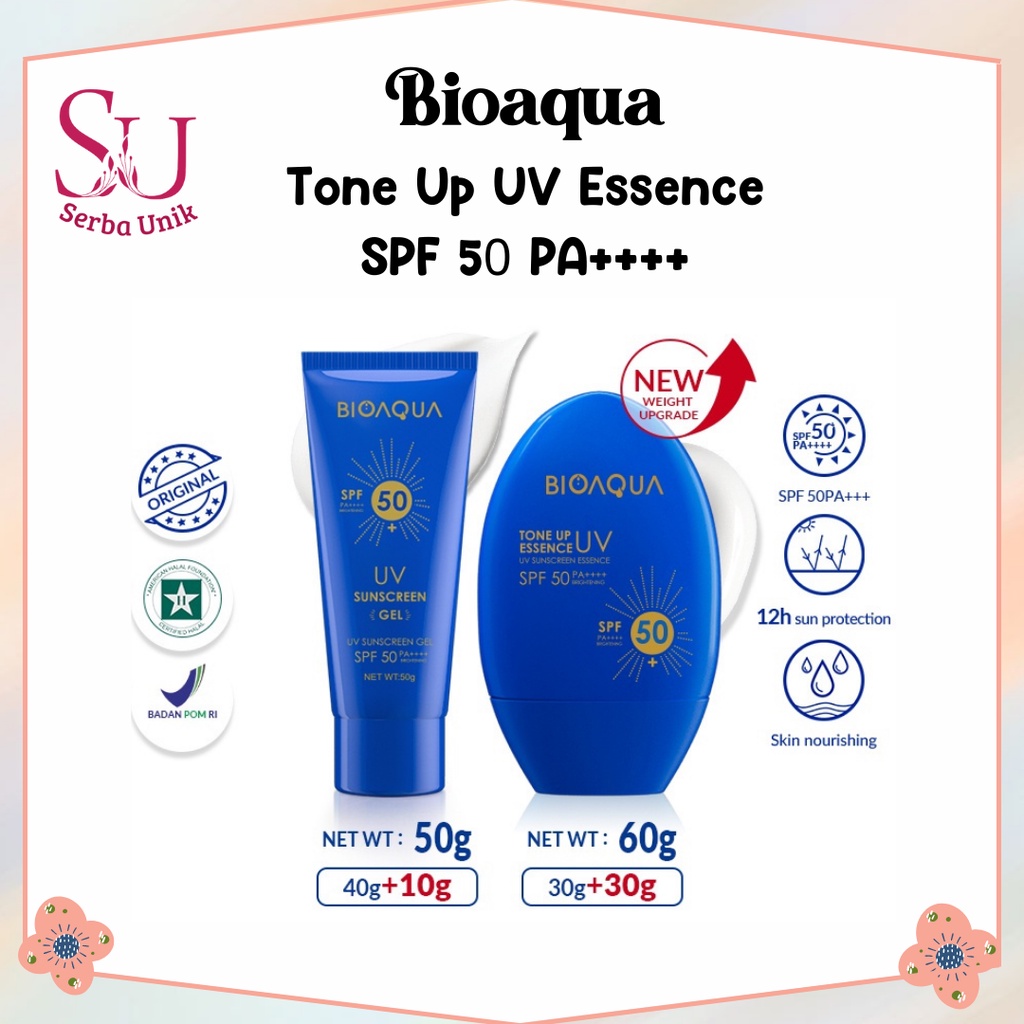 Bioaqua UV Sunscreen Gel 50g & Sunscreen Essence 60g SPF 50 PA++++