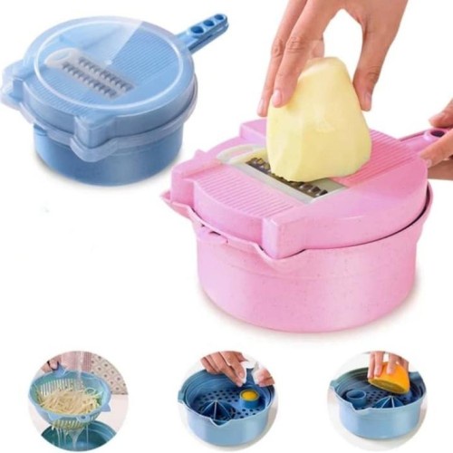 Pemotong Sayur 9 In 1 Multifunction Cutter Pemotong Parutan Buah Sayur