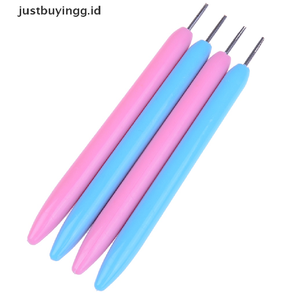 [justbuyingg.id] 2X Plastic slotted quilling paper tool craft origami paper quilling rolling pens ID