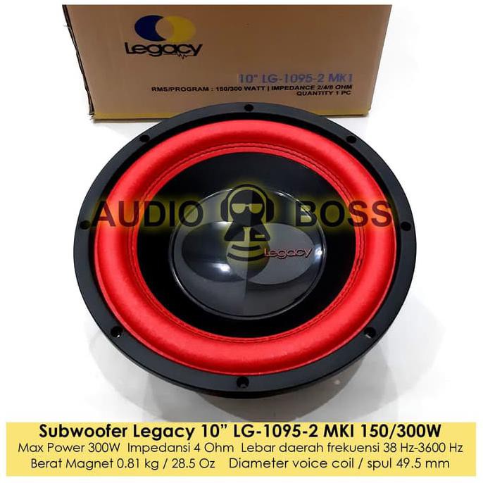 Subwoofer Legacy 10 Inch LG 1095-2 - Subwoofer Legacy 10" LG 1095 Bass