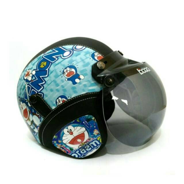 HELM BOGO DEWASA MOTIF DORAEMON SNI KACA BOGO ORIGINAL