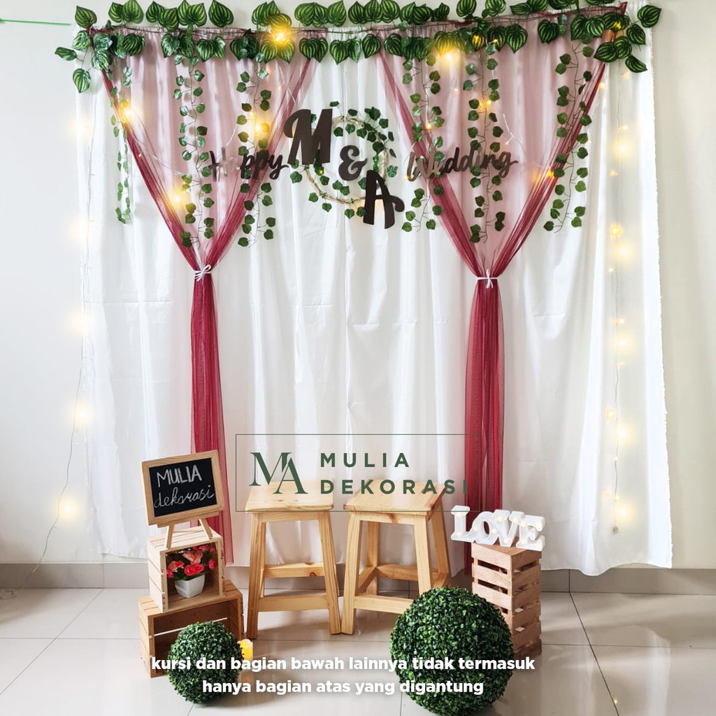 Dekorasi Backdrop Lamaran Nikahan Aqiqah Background Bekdrop Paket Mulia L