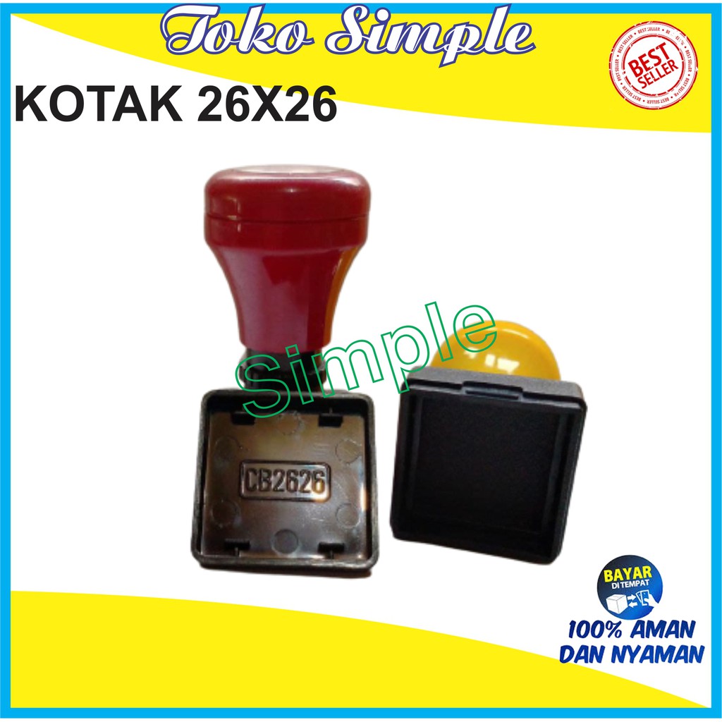 

GAGANG STEMPEL FLASH KOTAK 2626 GAGANG STEMPEL WARNA FLASH UKURAN 26X26