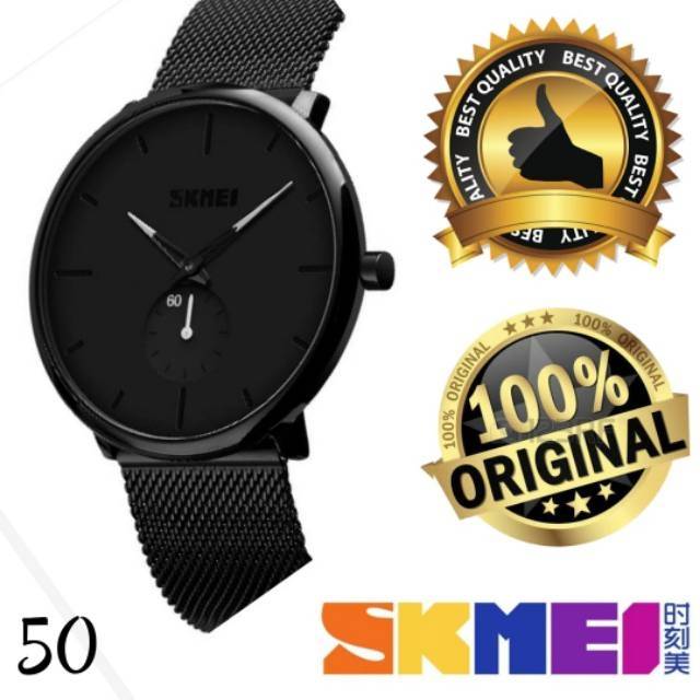 Jam Skmei Original Jam Tangan Skmei Pria Skmei Analog Chorono Simple Watch New Model Skmei 9185