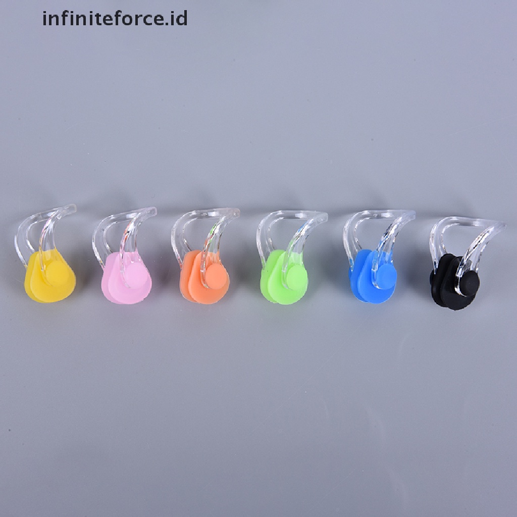 Infiniteforce.id Set Earplug + Klip Hidung Bahan Silikon Anti Air Untuk Berenang