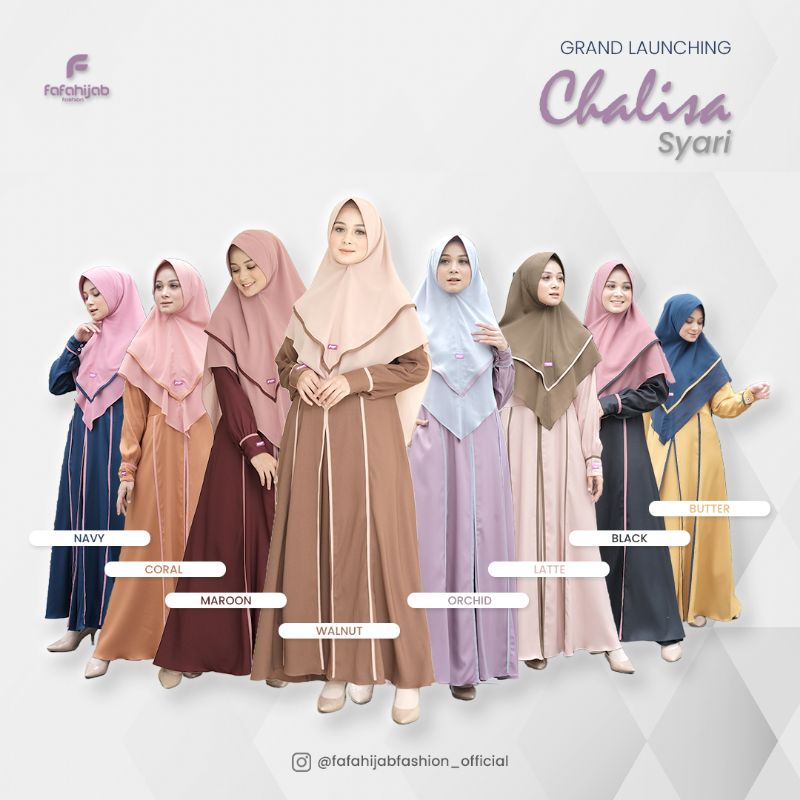 Gamis Syari | Gamis set Khimar Chalisa Ori Fafa Hijab