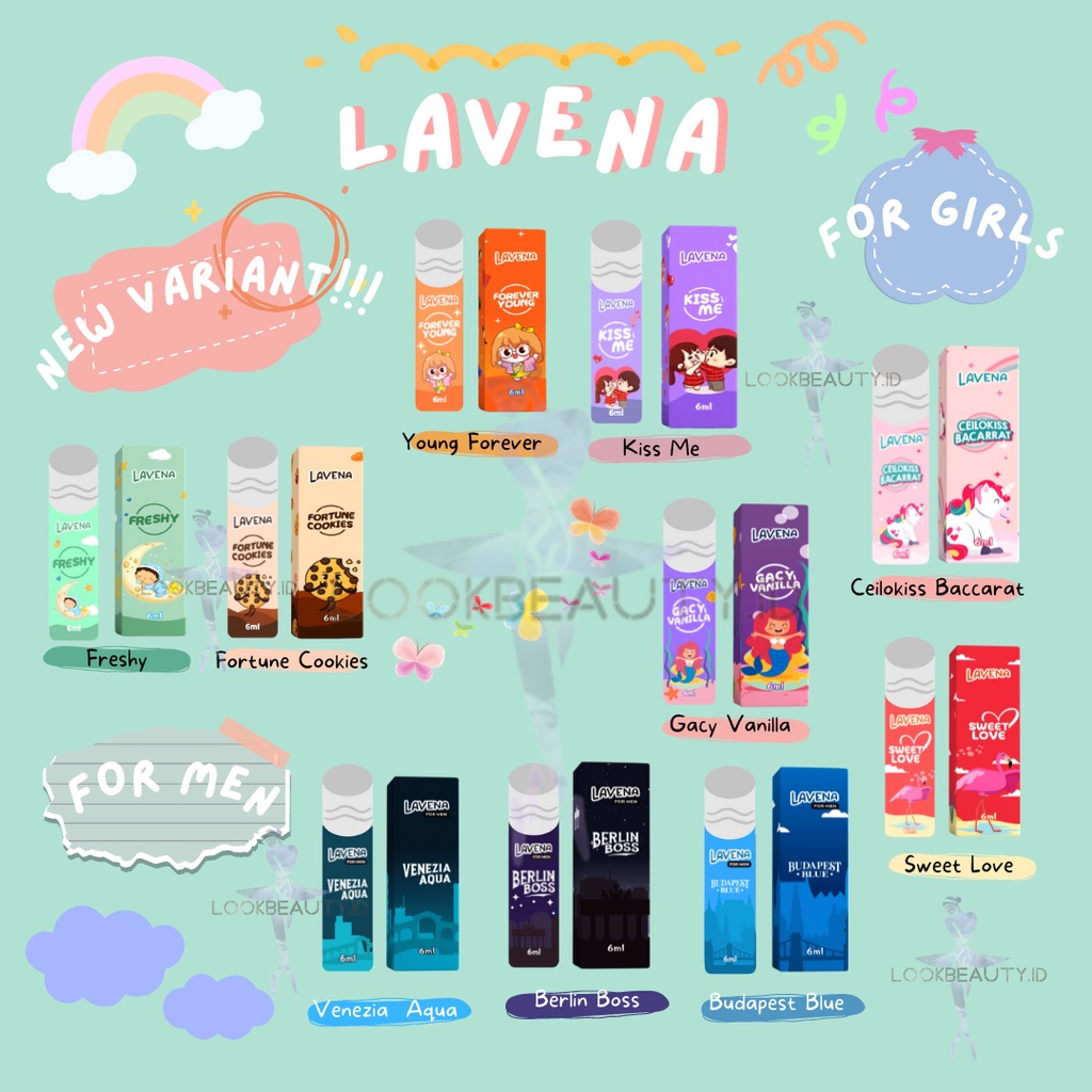 READY PARFUM BEYBYS 6ML Kemasan ROLL ON | LAVENA FOR GIRL &amp; MAN PARFUM | FLEO PARFUME ROLL ON 6ML BPOM