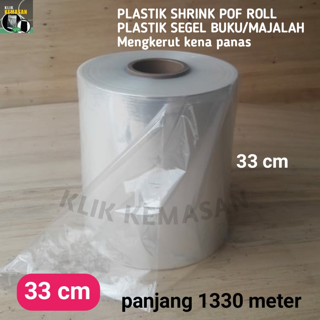 

PLASTIK SHRINK POF 33CM 1332METER/PLASTIK SEGEL PLASTIK BUKU MAJALAH