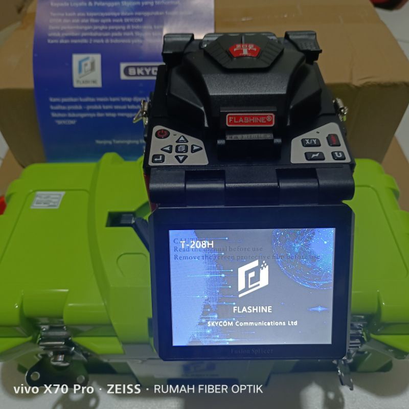 fusion splicer skycom t208/FLASHINE T208/alat sambung fiber optik