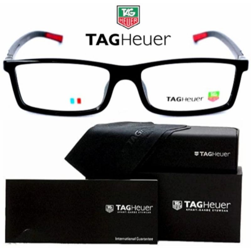 Kacamata Frame Pria Original Taghauer TH0512-002 S56 Black - Model Casual Sporty