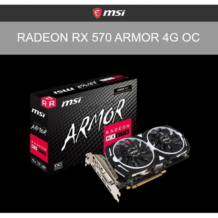 Msi Radeon Rx 570 4gb Ddr5 Armor 4g Oc Shopee Indonesia