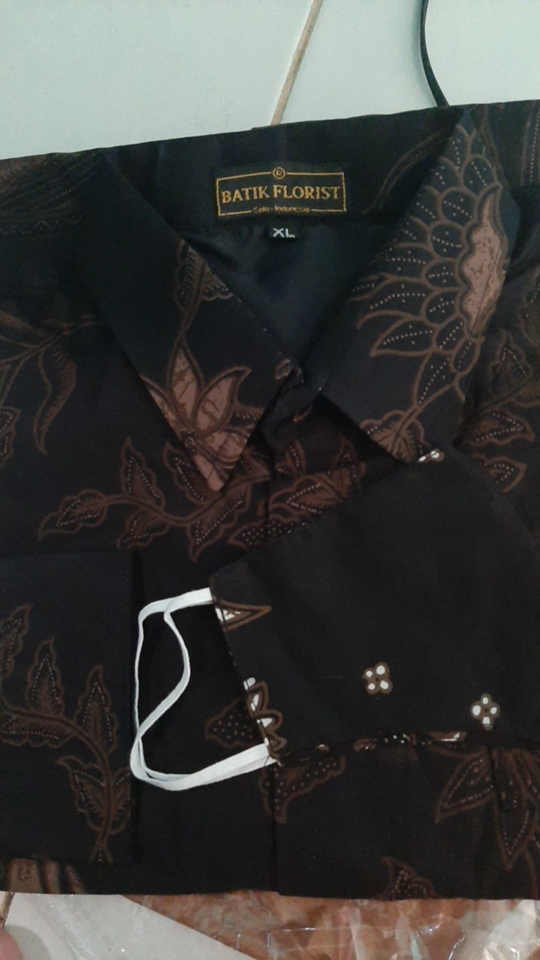 Batik Premium Pria Kemeja Batik Prabu Lengan Panjang Lengan Pendek Peksi Hitam Seling