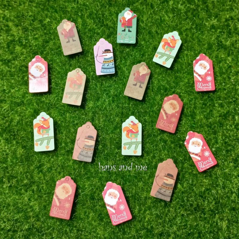 

Hang Tag Natal Mini Hangtag Merry Christmas (2*4cm)Tanpa Tali 10pcs