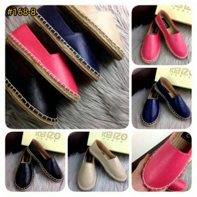 #168-8 New Arrival KENZO Tiger Leather Espadrilles SS18 (120rb)
