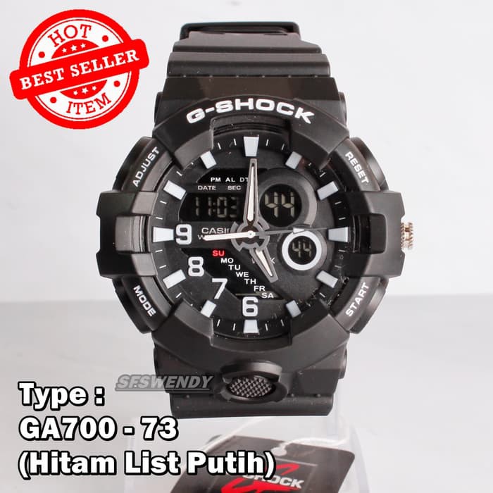 G SHOCK MODEL TERBARU GA-700 Full Black Hitam army jam tangan pria