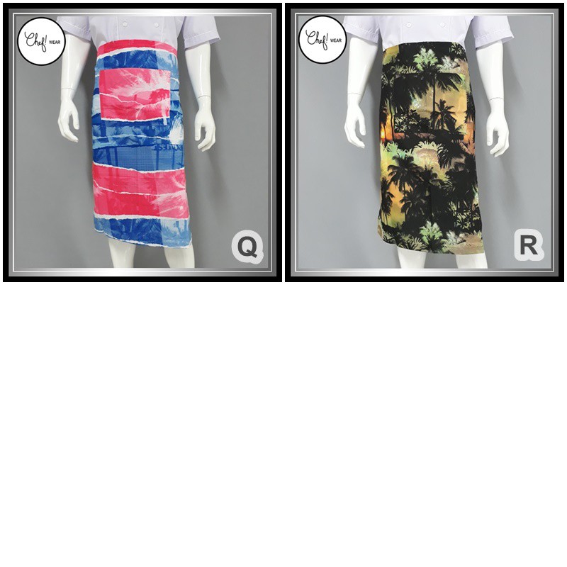 Chef Wear Apron / Celemek Panjang Corak