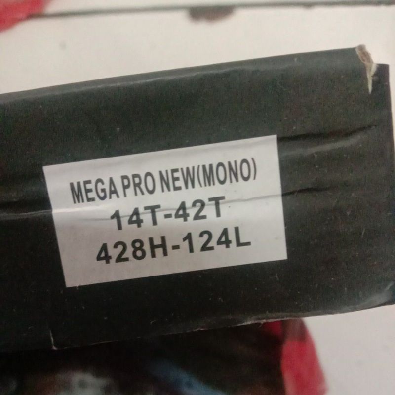 SPROCKET GEAR GIR SET DEPAN BELAKANG RANTAI HONDA NEW MEGAPRO MEGA PRO NEW MONO 428H 42 14 GIRSET GEARSET CHAIN KIT-2