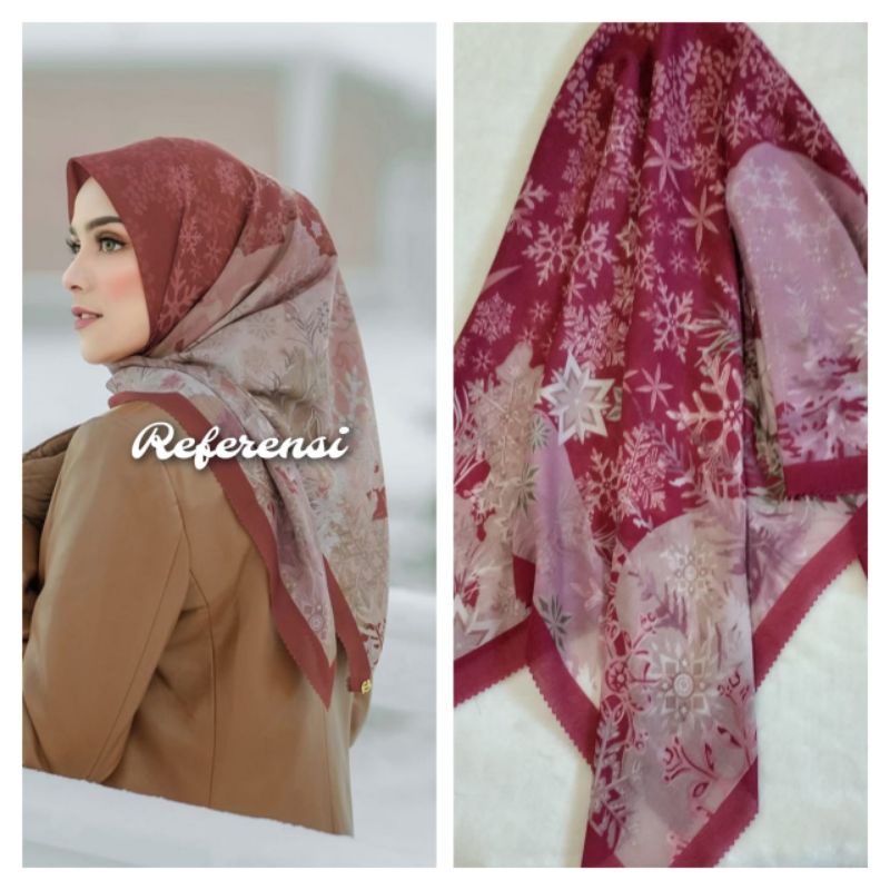 Kerudung Voal/ kerudung hijab motif Deenay kw/ Kerudung hijab polos/ Kerudung hijab bahan halus adem
