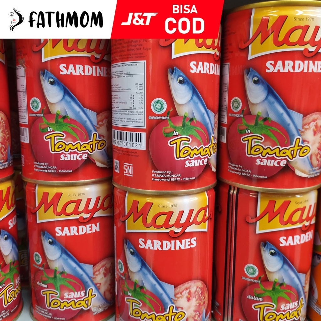 

MAYA Sardines Tomato Sauce & Chili Sauce Kaleng 425gr