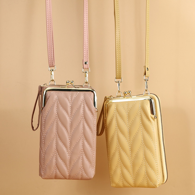 Tas Selempang Wanita Import Tas ponsel wanita ritsleting tunggal tas bahu messenger dompet fashion multifungsi tas bahu wanita / Handbag Import Selempang Slingbag Rantai Shoulderbag Wanita