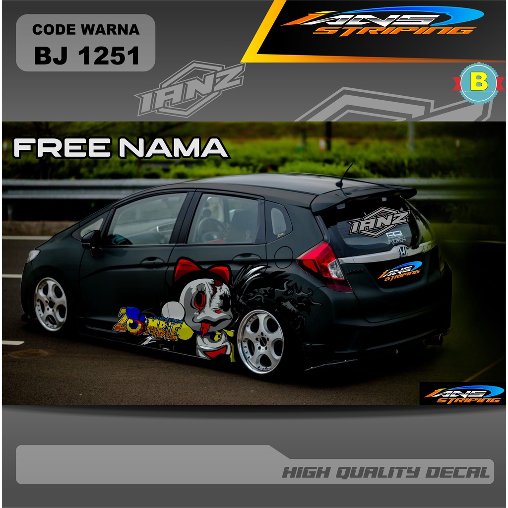 STICKER MOBIL HONDA BRIO JAZZ AYLA AGYA / VARIASI DECAL STIKER MOBIL