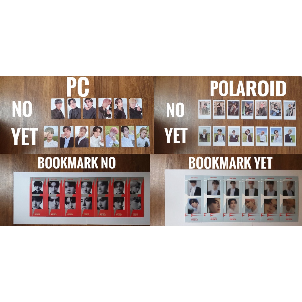Photocard Official Enhypen Dimension : Answer versi No Yet PC Polaroid Bookmark Heeseung Sunghoon Ja