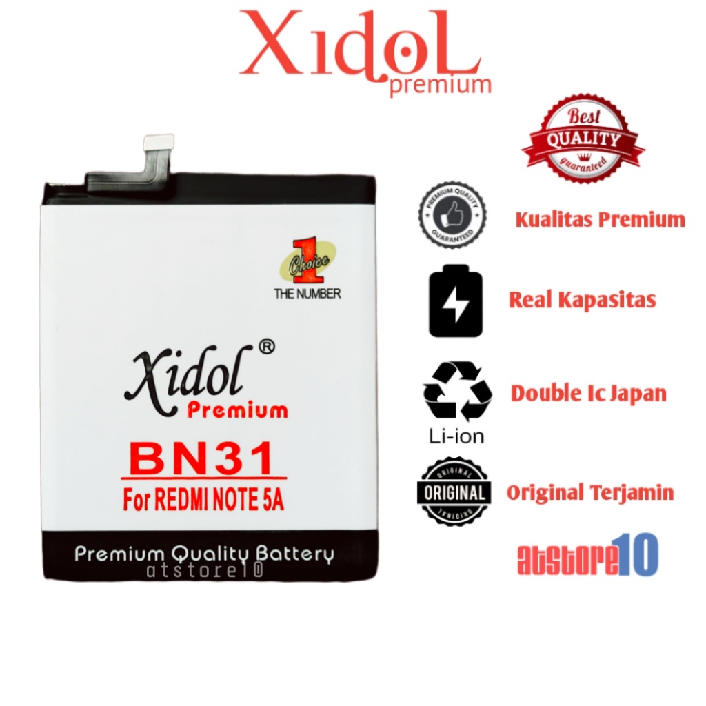 Baterai Original Xiaomi BN31 Redmi Note 5A - Mi 5X - Mi A1 - Redmi S2 Original Xidol Batu Batre Batt