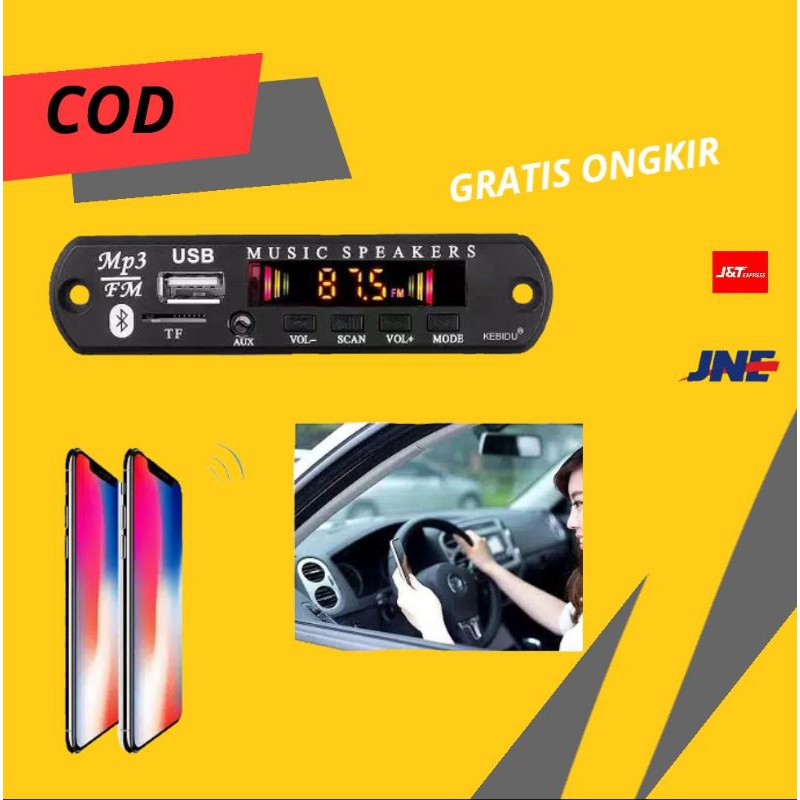 KIT MODUL MP3 BLUETOOTH BLUTUT BLUTOET FM RADIO PLAYERS TUNER REMOT  MURAH AMPLIFIER 5V 12V VOLT
