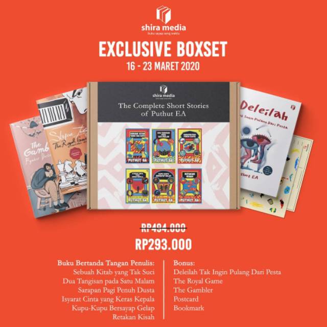 

EXCLUSIVE BOXSET PUTHUT EA + GRATIS 3 BUKU + POSTCARD + BOOKMARK