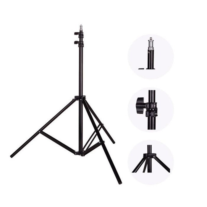 Tripod 3130 Besi 1.25 Meter / Tripod Hp 1, 25 METER HOLDER U UNIVERSAL/3 WAY HEAD/BUILT IN LEVER