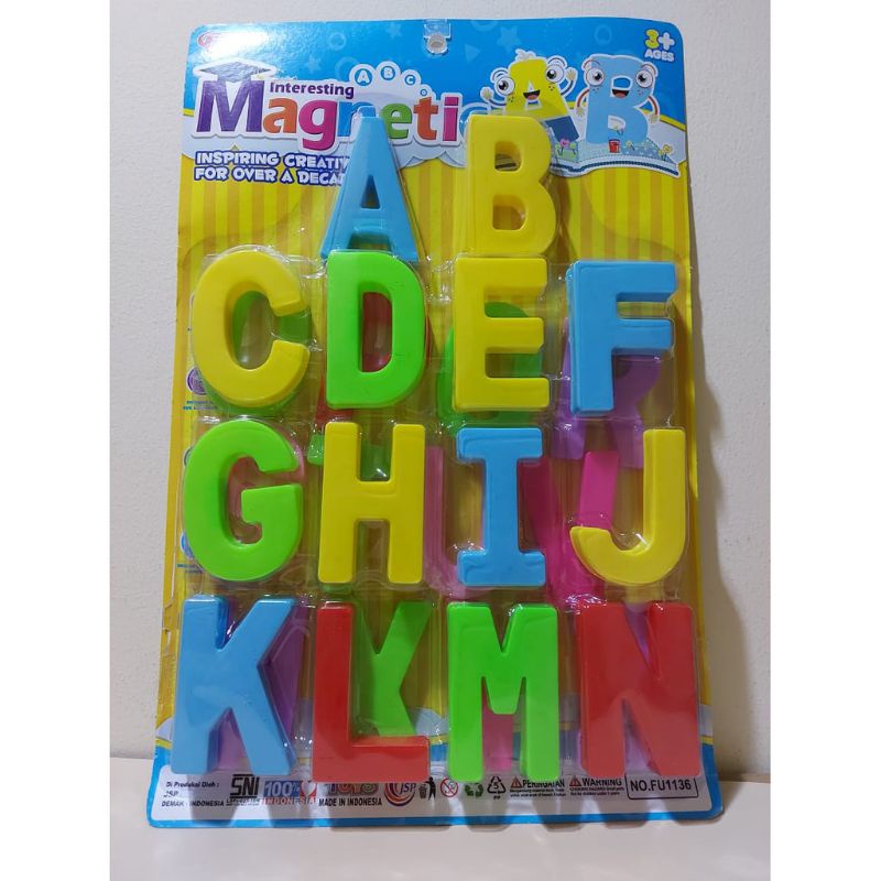 FU 1136 - Mainan Edukatif Edukasi Abjad Huruf A-Z Ukuran Jumbo Magnetic FU1136